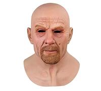 Tikoch Maschera in lattice per celebrità del film Breaking Bad Professor Mr. White Costume realistico Halloween Cosplay puntelli (colore: Laobai)