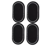 TIKODIDA Adesivi Protettivi per Pelli di Tamburo Nero 4 Pezzi in Pte per Pedale Doppio Batteria, Protezione Resistenti per Kit di Batteria e Grancassa