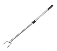 TIKODIDA Asta per Stendere Vestiti Telescopica in Acciaio Inossidabile Supporto a Forchetta, Bastone Regolabile 56-91 CM per Stendibiancheria Domestico e Balcone