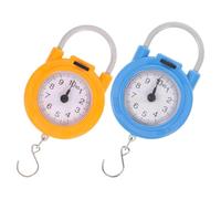 TIKODIDA Bilancia Elettronica Portatile Mini con Gancio, Alta Precisione e Design Compatto, Bilancia per Bagagli Leggera per Uso Casa e Viaggio, Set 2 Pezzi Colore Giallo e Blu