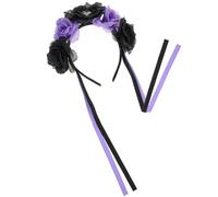 TIKODIDA Cerchietto per Chioma Sposa Cadavere Decorazioni Floreali per Addio al Nubilato e Halloween, Accessorio Festivo per Donne, Fascia Colorata Casual Colore Casuale