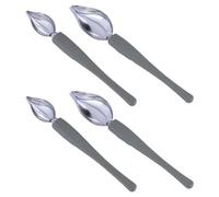 TIKODIDA Cucchiaio Piatti Decorativi in Acciaio Inox 4 Pezzi per Impiattare e Dipingere Dolci in Ristoranti e Cucina Professionale