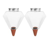 TIKODIDA Dispositivo Irrigazione 2Pezzi per Piante da Interno Gocciolatori Trasparenti e Dosatore Acqua per Uso in Casa e Balcone