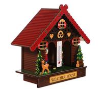 TIKODIDA Igrometro e Barometro da Parete Termometro in Legno per Rilevazione Temperatura in Ambienti Domestici e Esterni