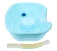 TIKODIDA Lavatesta Portatile per Pazienti Costretti a Letto, Bacinella di Plastica per Lavare i Chioma Tubo di Scarico, Supporto Ergonomico per Anziani, Disabili e Donne in Gravidanza,