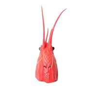 TIKODIDA Maschera da Aragosta Rossa in Lattice per Cosplay, Feste Halloween | Occhi e Bocca Traspiranti, Misura Unica per Molti Volti, Look Realistico e Moda