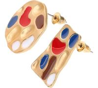 TIKODIDA Orecchini Asimmetrici per Artiste Design Tavolozza di Colori Regalo Divertente per Ragazze e Donne Accessorio Moda per Party e Uso Quotidiano