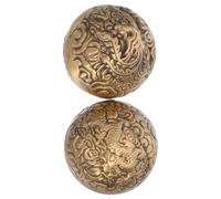 TIKODIDA Palle Baoding in Ottone per Esercizi Manuali e Massaggio Set da 2 Sfere da 500G per Rafforzare la Presa e la Destrezza delle Mani per Fitness Riabilitazione e Relax Quotidiano