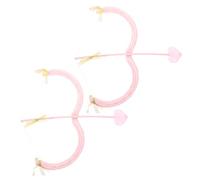 TIKODIDA Set 2 Pezzi Accessori Costume da Cupido con Fiocco a Forma di Cuore Rosa Freccia per Cosplay e Feste Romantiche Decorazioni per Matrimoni e Giorno degli Innamorati Adulti