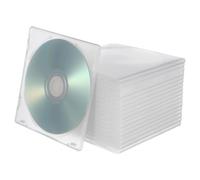 TIKODIDA Set da 20 Custodie CD Ultra Sottili in Pp Trasparente Vassoio Integrato, Scatole Porta Dvd Singole Resistenti per Organizzazione Casa, Cinema e Auto