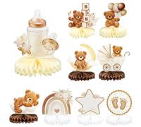 Tikplus Gender Reveal, decorazione per feste a nido d'ape, centrotavola, baby shower, decorazione da tavolo, orso per baby shower, sesso, annunciazione, ragazze e ragazzi