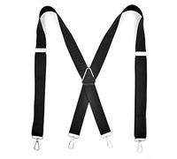 TikTako 2,5 centimetri Larghezza triangolo Metal X Torna Classic 4 a gancio elastico di affari degli uomini Bretelle regalo 2