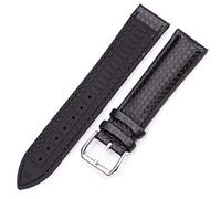 TikTako Bracciale Cinturino in gomma Pelle cinturini delle donne degli uomini di 18MM 20MM 22MM orologio con fibbia in acciaio Nero Giallo Arancio