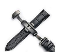 TikTako Cinturini 12 Bracciale cinghia di cuoio genuina 24MM universale Cinturino con fibbia a farfalla Steel Band Buckle Wrist