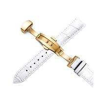 TikTako Cinturini 12 Bracciale cinghia di cuoio genuina 24MM universale Cinturino con fibbia a farfalla Steel Band Buckle Wrist