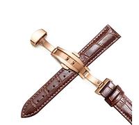 TikTako Cinturini 12 Bracciale cinghia di cuoio genuina 24MM universale Cinturino con fibbia a farfalla Steel Band Buckle Wrist