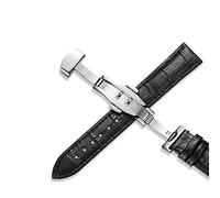 TikTako Cinturini 12 Bracciale cinghia di cuoio genuina 24MM universale Cinturino con fibbia a farfalla Steel Band Buckle Wrist