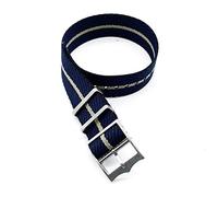 TikTako Cinturino Bracciale 22mm in nylon sostituzione Cinturino Nato 20mm Black Navy Khaki, 20mm