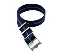 TikTako Cinturino Bracciale 22mm in nylon sostituzione Cinturino Nato 20mm Black Navy Verde, 20mm