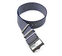 TikTako Cinturino Bracciale 22mm in nylon sostituzione Cinturino Nato 20mm Navy White, 22mm