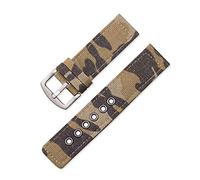 TikTako Cinturino della tela di nylon 18mm/20mm/22mm/24mm Camo Watch Band Camouflage Brown, 22mm