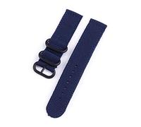 TikTako Cinturino in nylon Quick Release Cinturino 20mm/24mm Blu-nero con fibbia, 22mm