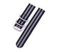 TikTako Cinturino in nylon Quick Release Cinturino 20mm/24mm Grigio-Argento Buckle, 22mm