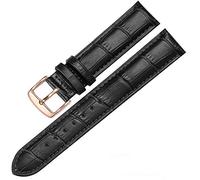 TikTako Cinturino in pelle di mucca cinturino in pelle di ricambio per le donne gli uomini della vigilanza in oro rosa Fibbia Nero Marrone Watch Band