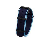 TikTako Cinturino Nato 20mm/22mm su tela impermeabile e resistente al sudore Watch Band Stile 17, 22mm