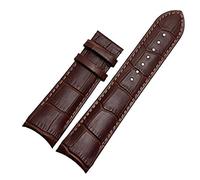 TikTako Genuine Leather Curved End cinturino 22MM 23MM 24MM della cinghia del cinturino in acciaio con fibbia braccialetto del polso
