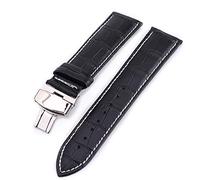 TikTako Genuine Leather sostituzione cinturini Banda farfalla in acciaio con fibbia del cinturino di vigilanza 12MM 24MM universale Guarda fibbia a farfalla