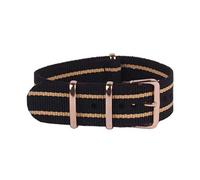 TikTako Nato cinturini con fibbia in oro rosa 18 20 fasce//22mm dell'esercito militare della NATO in nylon cinturini Strap Style 1, 20mm