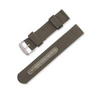 TikTako Nylon Canvas Watch Band 18mm/20mm/22mm/24mm Sport Nato cinturino in acciaio Ago Fibbia Guarda Accessori verde, 20mm