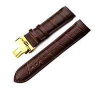 TikTako Pelle di Mucca 22-24mm cinturino cintura Guardare i braccialetti della cinghia farfalla fibbia a sgancio rapido Watch Strap