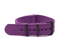 TikTako Quick Release Nato cinturini 18mm/20mm/22mm/24mm per la NATO Watch-banda di sport della fascia della cinghia da polso Viola, 18mm