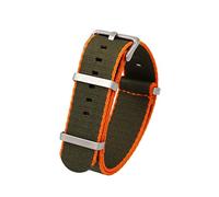 TikTako Quick Release Nato cinturini 20mm/22mm in nylon Nato cinturino con fibbia in acciaio inox Army Green Arancio S, 20mm
