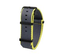 TikTako Quick Release Nato cinturini 20mm/22mm in nylon Nato cinturino con fibbia in acciaio inox Grigio Giallo B, 20mm