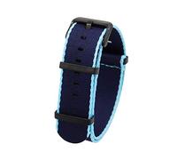TikTako Quick Release Nato cinturini 20mm/22mm in nylon Nato cinturino con fibbia in acciaio inox Navy Blue Sky Blue B, 20mm