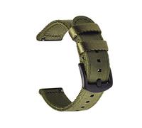 TikTako Quick Release Nato il cinturino 18mm/20mm/22mm/24mm di doppi strati della tela Strap cinturini Army Verde Nero, 20mm