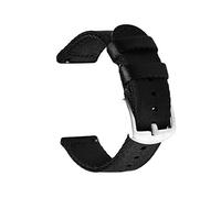 TikTako Quick Release Nato il cinturino 18mm/20mm/22mm/24mm di doppi strati della tela Strap cinturini Argento nero, 22mm