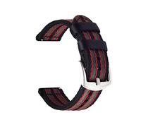 TikTako Quick Release Nato il cinturino 18mm/20mm/22mm/24mm di doppi strati della tela Strap cinturini Nero Argento Rosso, 18mm
