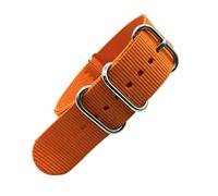 TikTako Sostituzione Nylon Quick Release cinturini 18mm/20mm/22mm/24mm Army Sport Nato cinturino arancia, 22mm