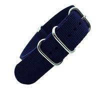 TikTako Sostituzione Nylon Quick Release cinturini 18mm/20mm/22mm/24mm Army Sport Nato cinturino Blu, 24mm