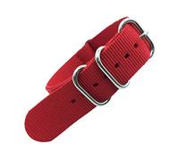 TikTako Sostituzione Nylon Quick Release cinturini 18mm/20mm/22mm/24mm Army Sport Nato cinturino Rosso, 22mm