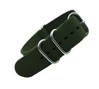 TikTako Sostituzione Nylon Quick Release cinturini 18mm/20mm/22mm/24mm Army Sport Nato cinturino verde, 22mm