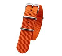 TikTako Sport Watch Band 18mm/20mm/22mm/24mm in nylon Nato Cinturino in acciaio inox fibbia della cintura arancia, 22mm
