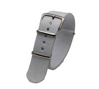 TikTako Sport Watch Band 18mm/20mm/22mm/24mm in nylon Nato Cinturino in acciaio inox fibbia della cintura bianca, 18mm