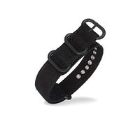 TikTako Tela di nylon cinturino 18mm/20mm/22mm/24mm/26mm anello fibbia Nato sweatproof sostituzione braccialetto cinghia cinturino nero nero, 24mm