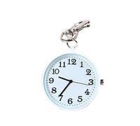 TikTako Unisex rotonda Dial quarzo portachiavi Orologio da tasca portachiavi Pocket Watch Bianco