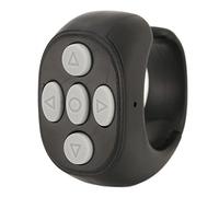TIKTok Bluetooth Remote Control Page Turner a Scorrimento Wireless per IOSAPP per Telefoni Cellulari Android, Design Ad Anello Clicker a Scorrimento con Punta delle Dita, Pulsante (Nero)